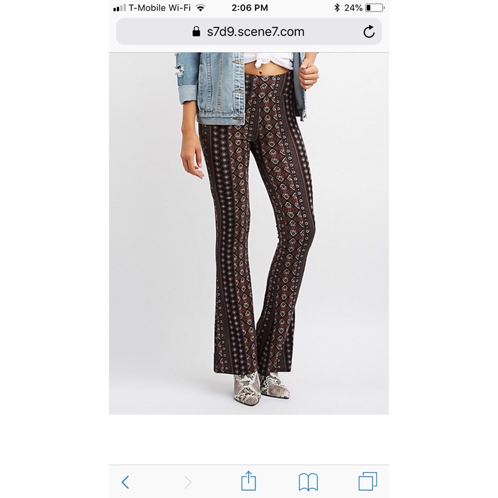 Brand new printed flare pants.